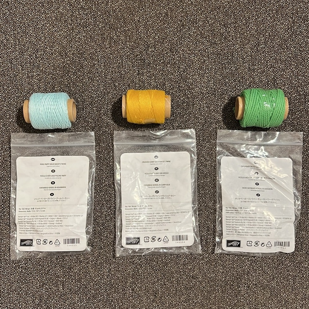 Stampin’ Up! Bakers Twine Lot of 3 NWT Retired Rare